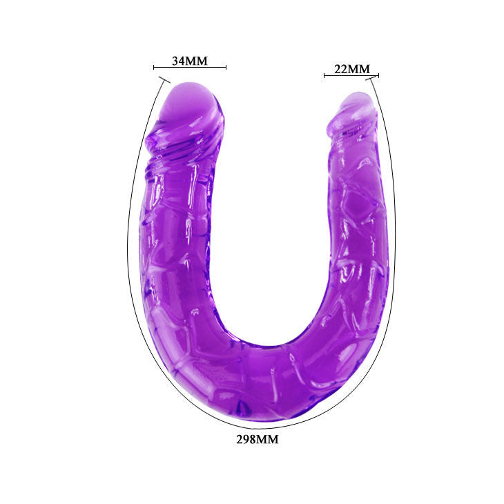 BAILE - DOBBELT DILDO I LILLA FLEKSIBEL GELÉ