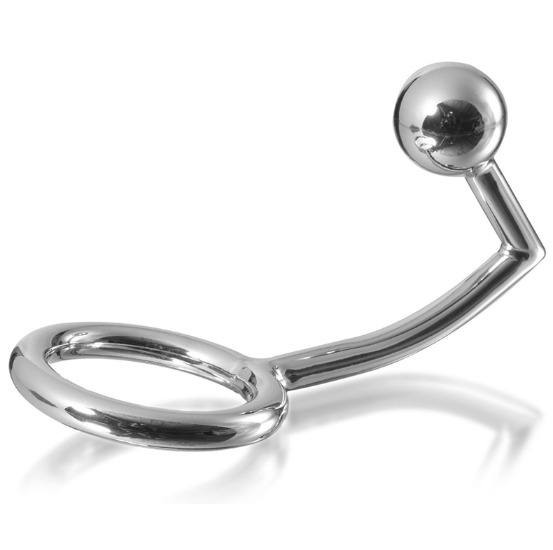 METAL HÅRD - PIK RING RING MED ANAL INDBRUDNINGSKROG 40MM