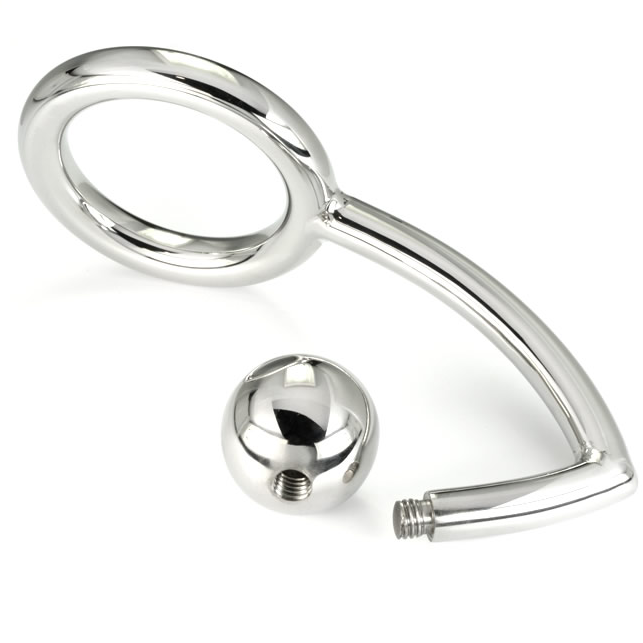 METAL HÅRD - PIK RING RING MED ANAL INDBRUDNINGSKROG 45MM