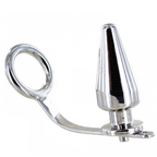 METAL HÅRD - STÅLRING MED ANALPLUG 80 X 55 MM