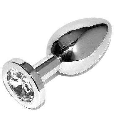 METAL HÅRD - ANALPLUG DIAMANT TRANSPARENT LILLE 5,71 CM