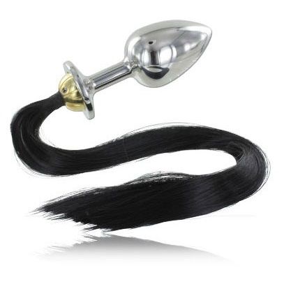 METAL HÅRD - STÅL ANALPLUG MED HALE 8,89 CM