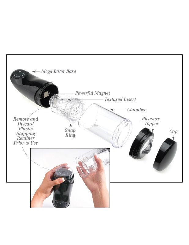 EXTREME TOYZ - PDX MEGA BATOR USB MANDLIG MATURBATOR VAGINA HVID