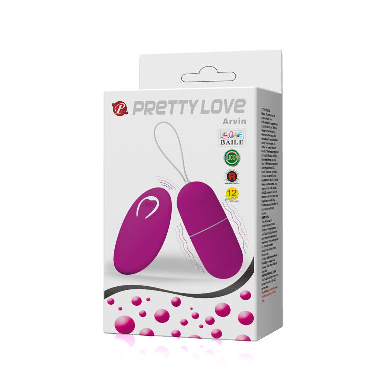PRETTY LOVE - VIBRERENDE ÆG ARVIN FJERNBETJENING 12V 