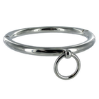 METALHÅRD - BDSM HALSKÆDE MED RING 18CM