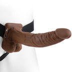 FETISH FANTASY SERIE - SERIE 9 HULE STRAP-ON MED NØGLER 22,9 CM BRUN