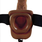 FETISH FANTASY SERIE - SERIE 9 HULE STRAP-ON MED NØGLER 22,9 CM BRUN