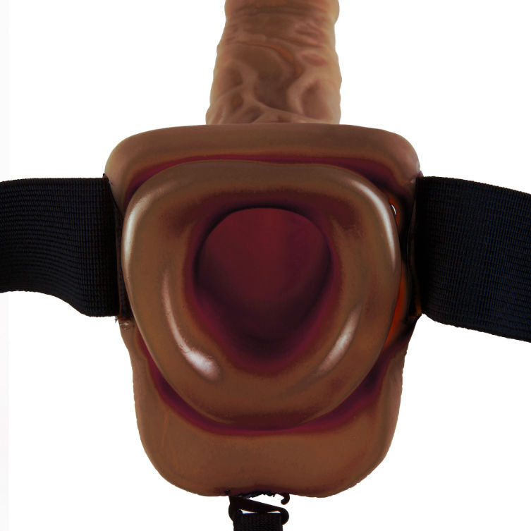 FETISH FANTASY SERIE - SERIE 9 HULE STRAP-ON MED NØGLER 22,9 CM BRUN