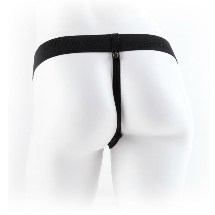 FETISH FANTASY SERIE - SERIE 11 HULE STRAP-ON VIBRERENDE MED NØDDER 27,9 CM KØD
