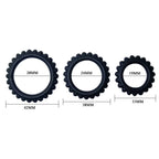 BAILE - TITAN SÆT 3 STK. PINRINGE SORT 2,8 + 2,4 + 1,9 CM 