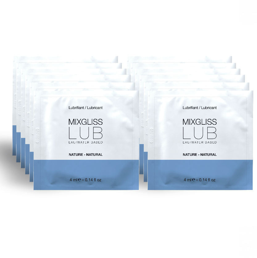 MIXGLISS - NATURLIGT VANDBASERET GLIDEMIDDEL 12 ENKELTDOSER 4 ML