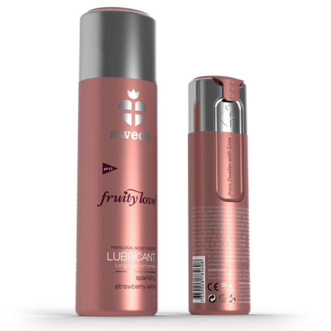SWEDE - FRUITY LOVE GLIDEMIDDEL MED MOUSSERENDE JORDBÆRVIN 50 ML