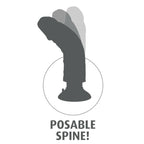 KONGEHANE - 23 CM VIBRERENDE PIK MED NØGLER SORT