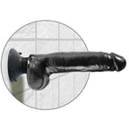 KONGEHANE - 23 CM VIBRERENDE PIK MED NØGLER SORT