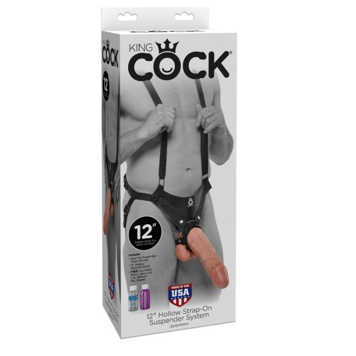 KING COCK - 30,5 CM HULT STRAP-ON HOLDERSYSTEM - FLESH