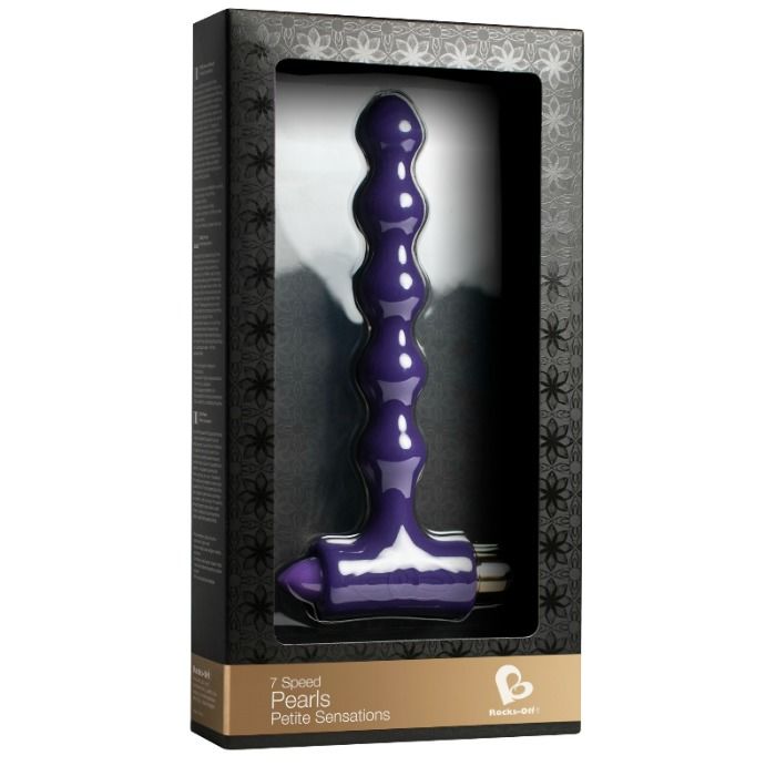 ROCKS-OFF - ANALPLUG MED VIBRATION OG RIVERLES PETITE SENSATIONS PEARLS