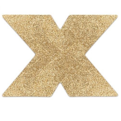BIJOUX - INDISCRETS FLASH CROSS GULD BRYSTVORTEKSTRA