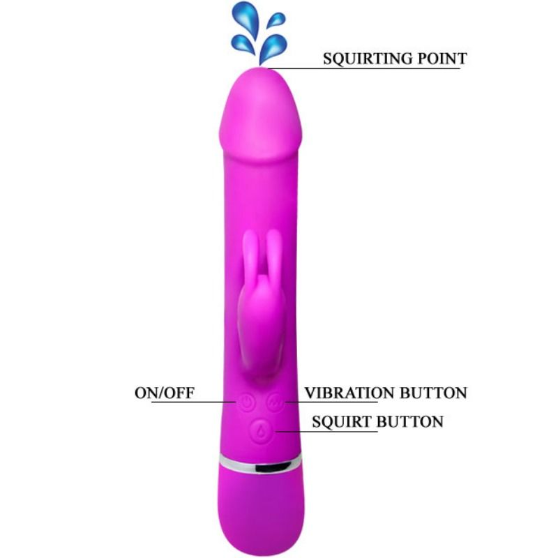 PRETTY LOVE - HENRY VIBRATOR MED 12 VIBRATIONSINDSTILLINGER OG SQUIRTFUNKTION