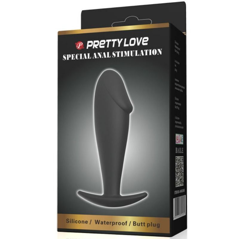 PRETTY LOVE - ANALPLUG SILIKONE PENISFORM SORT
