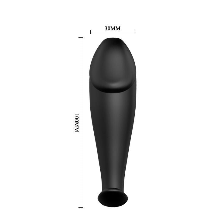 PRETTY LOVE - SILIKONE ANALPLUG PENISFORM OG 12 VIBRATIONSSTILSTANDE SORT