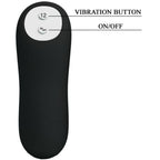 PRETTY LOVE - SILIKONE ANALPLUG PENISFORM OG 12 VIBRATIONSSTILSTANDE SORT