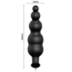 PRETTY LOVE - ANALPLUG SILIKONE EKSTRA STIMULERING OG 12 VIBRATIONSTILSTANDE SORT FJERNBETJENING