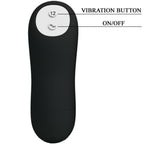PRETTY LOVE - ANALPLUG SILIKONE EKSTRA STIMULERING OG 12 VIBRATIONSTILSTANDE SORT FJERNBETJENING
