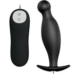 PRETTY LOVE - SILIKONE ANALPLUG 12 VIBRATIONS TILSTANDE SORT