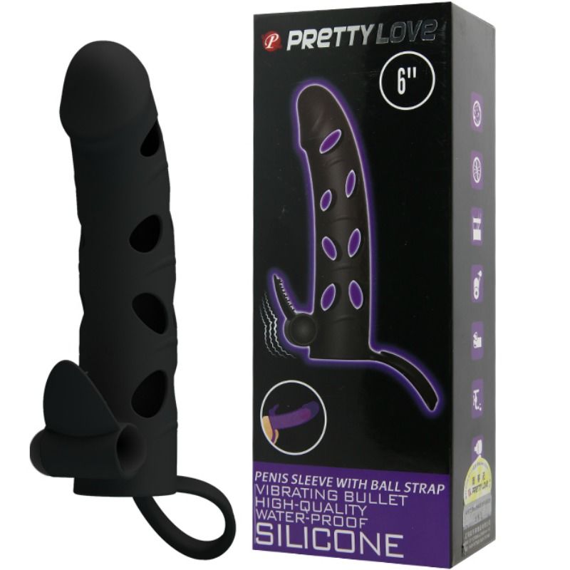 PRETTY LOVE - SILIKONECOVER MED VIBRATION 15,2 CM