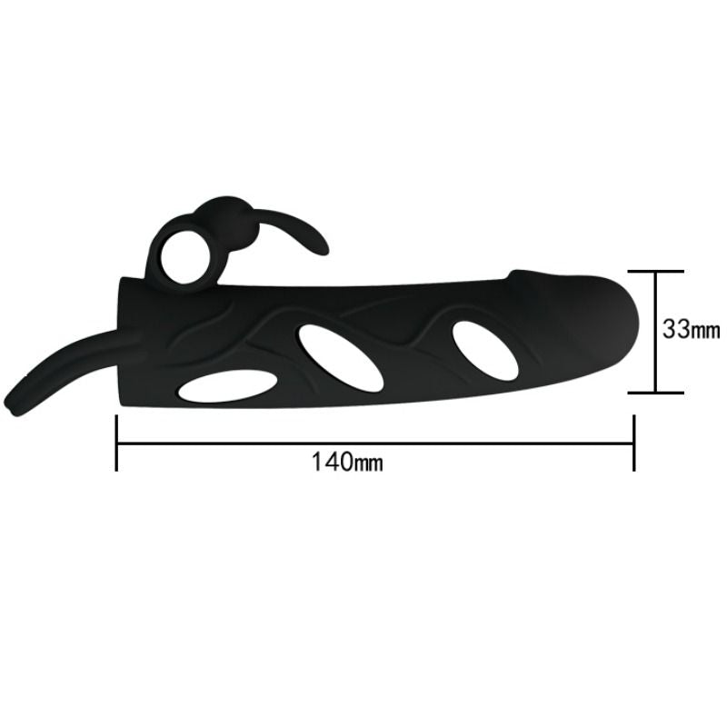 PRETTY LOVE - SILIKONECOVER MED VIBRATION 14 CM 1.0