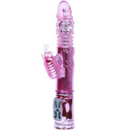 BAILE - GENOPLADELIG VIBRATOR MED ROTATION OG DUNKENDE SMØRRESPILSTIMULATOR