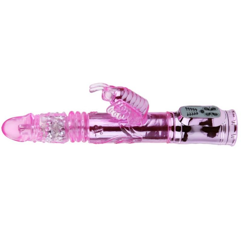 BAILE - GENOPLADELIG VIBRATOR MED ROTATION OG DUNKENDE SMØRRESPILSTIMULATOR
