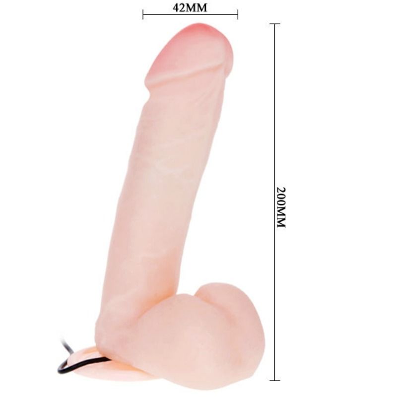 BAILE - REALISTISK DILDO MED VIBRATION OG ROTATION 20 CM