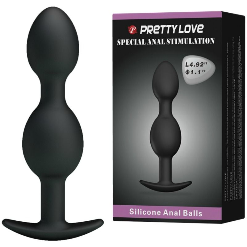 PRETTY LOVE - ANALBALLER I SILIKONE 12,5 CM SORT
