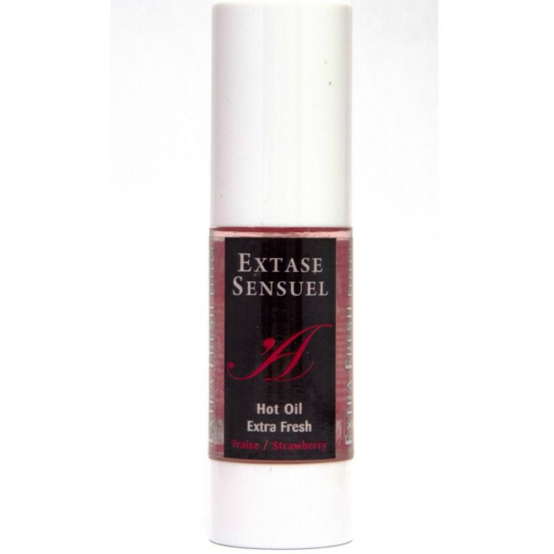 EXTASE SENSUAL - MASSAGEOLIE MED EKSTRA FRISK JORDBÆREFFEKT 30 ML