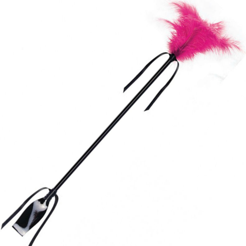 SECRETPLAY - SORT OG FUCHSIA PISK & FJER