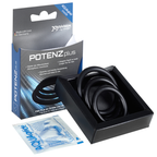 JOYDIVISION POTENZDUO - PLUS SÆT MED 3 SORTE RINGE - S, M, L