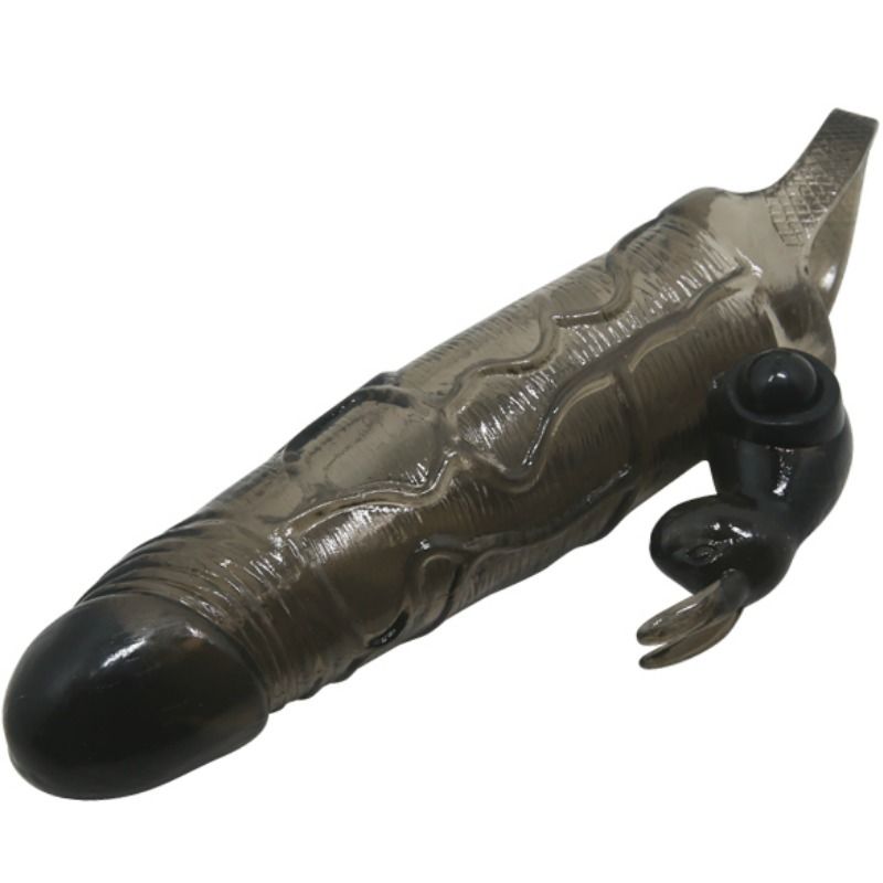 BAILE - BRAVE MAN PENISCOVER MED KANIN SORT 16,5 CM