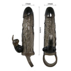 BAILE - BRAVE MAN PENISCOVER MED KANIN SORT 16,5 CM