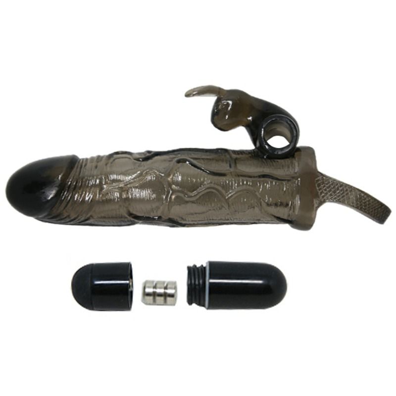 BAILE - BRAVE MAN PENISCOVER MED KANIN SORT 16,5 CM