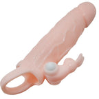 BAILE - BRAVE MAN PENISCOVER MED KANIN OG DOBBELT MOTORKØD 16,5 CM