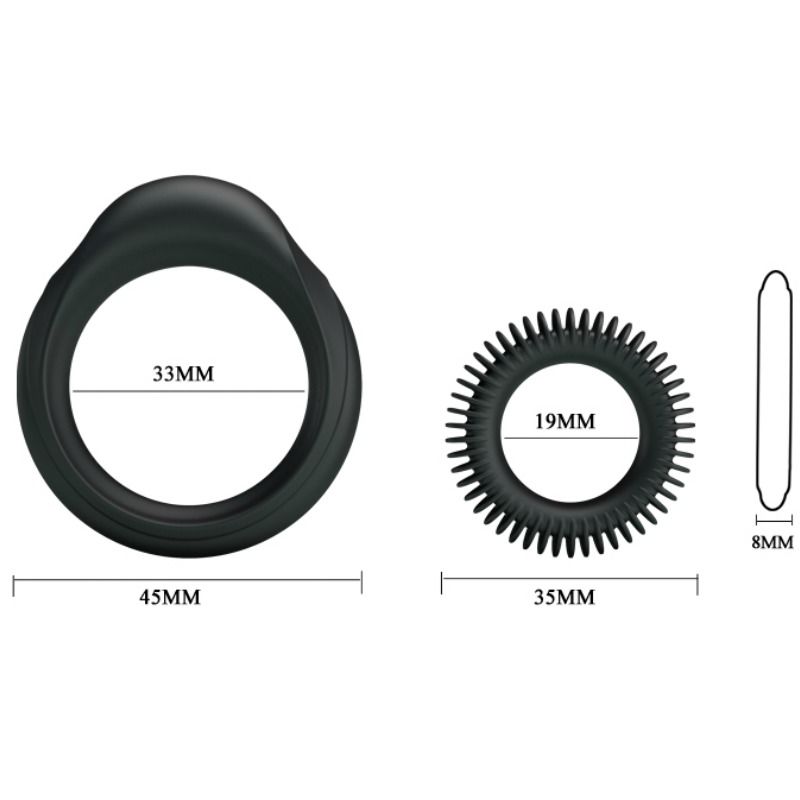 BAILE - KIT 2 SILIKONE RINGE RING MANDHOOD