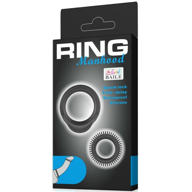 BAILE - KIT 2 SILIKONE RINGE RING MANDHOOD