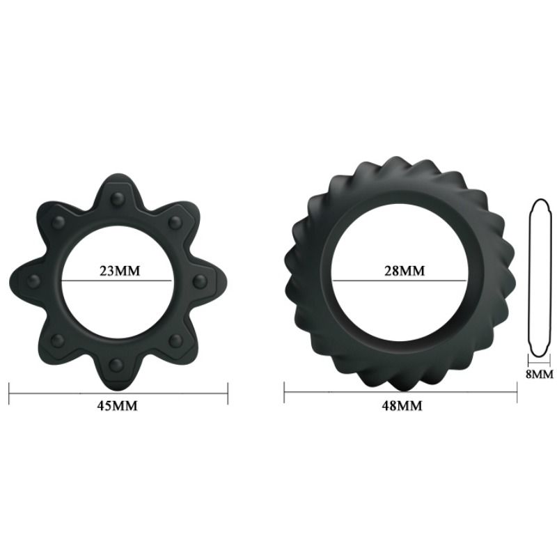 BAILE - KIT 2 RINGE MED BLOMSTERENDE SILIKONE RINGE