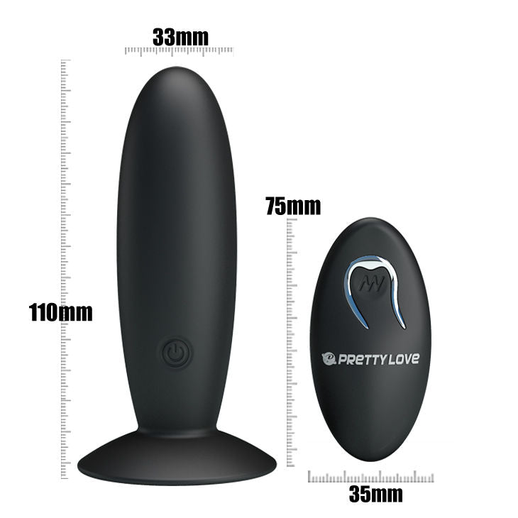 PRETTY LOVE - GENOPLADELIG ANALPLUG MED VIBRATION OG KONTROL