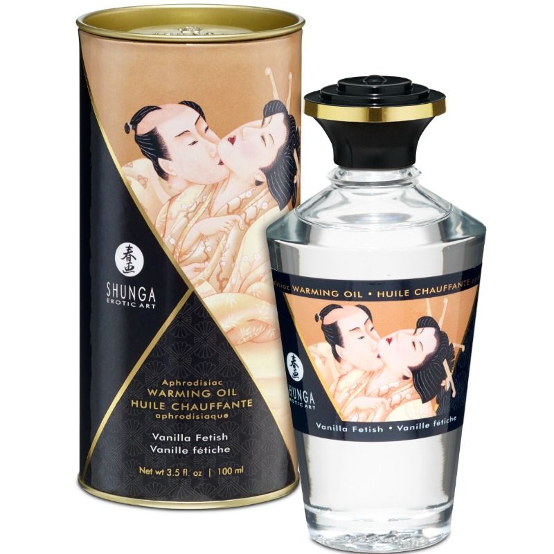 SHUNGA - FETISH VANILJESMAG MED VARMEFFEKT MASSAGEOLIE 100 ML