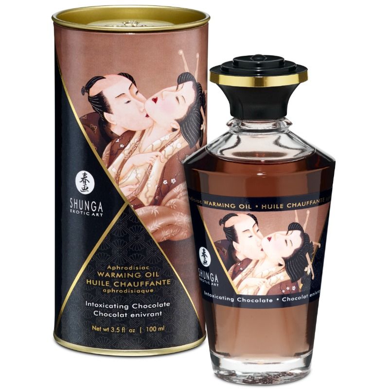 SHUNGA - MASSAGEOLIE MED VARMEFFEKT INTENS CHOKOLADESMAG 100 ML