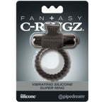 FANTASY C-RINGZ - SORT SILIKONE VIBRERINGSRING