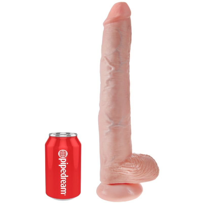 KONGE PIK - DILDO MED NØDDER 35,6 CM KØD