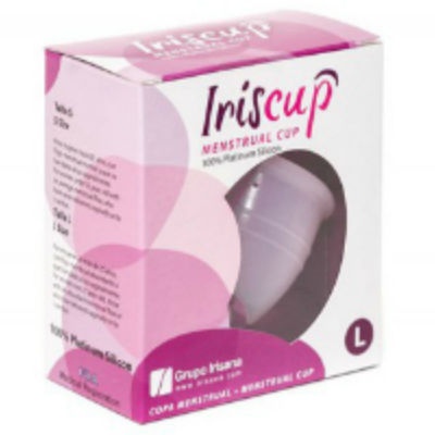 IRISCUP - STOR LYSERØD MÅNEDSKOP + GRATIS STERILISERINGSPOSE